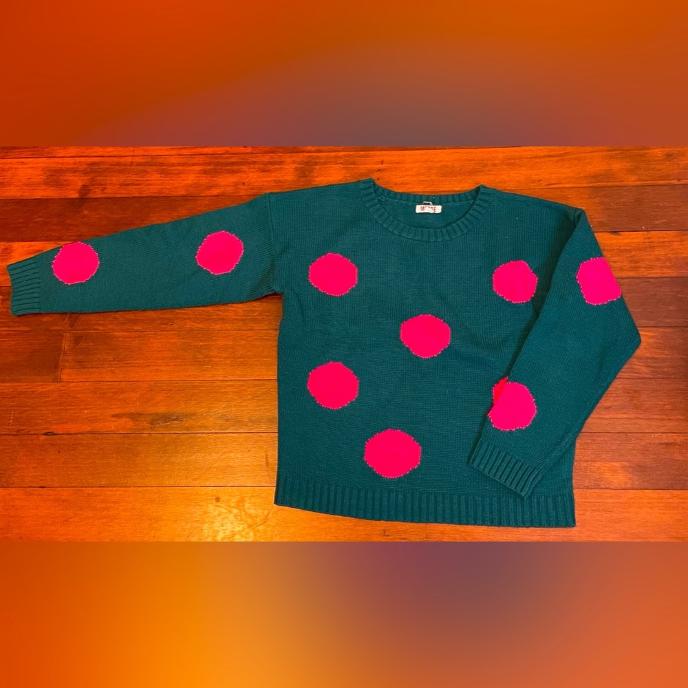 Pink Polka Dot Sweater